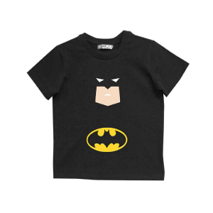 Camiseta Manga Curta Preta Batman Dc Kids Infantil - Tyrol