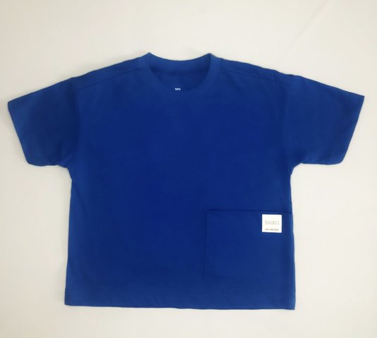 Camiseta Azul Bolso Infantil