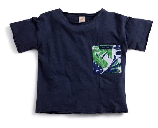 Camiseta Manga Curta Marinho com Bolso Estampa Liberdade Toddler - Green
