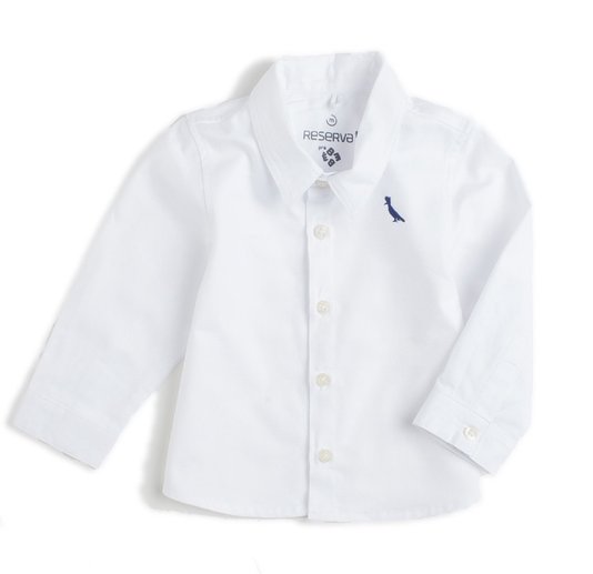Camisa Manga Longa Branco Bebê - Reserva Mini