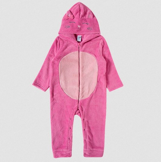 Macacão Gatinha Pink Infantil