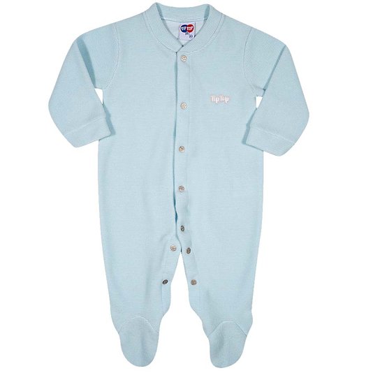 Pijama Macacão Longo Soft Azul Infantil - Tip Top