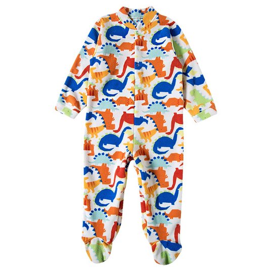 Pijama Macacão Longo Soft Dinos Infantil