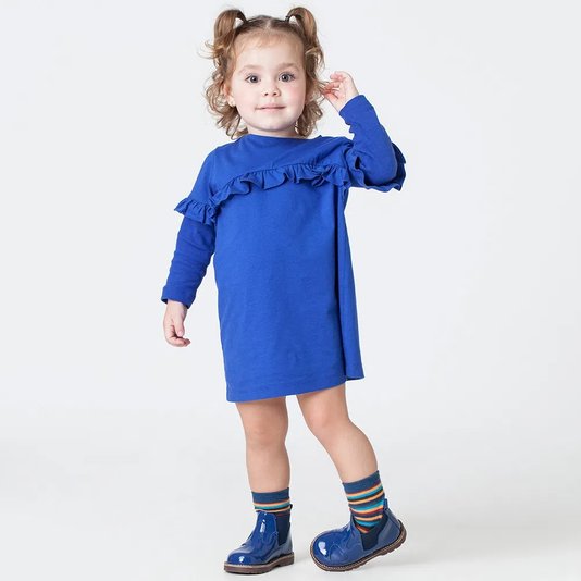 Vestido Babadinhos Azul Toddler