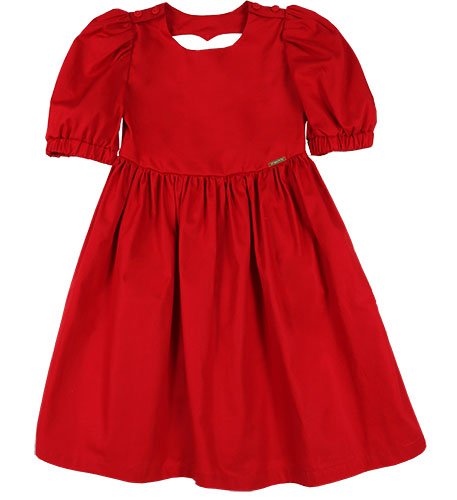Vestido Vermelho Coração Infantil