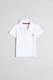 Camiseta Polo Manga Curta Piquet Elastano Branca Bebê - Reserva Mini