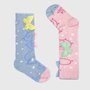 Meia 3/4 Borboletas Candy