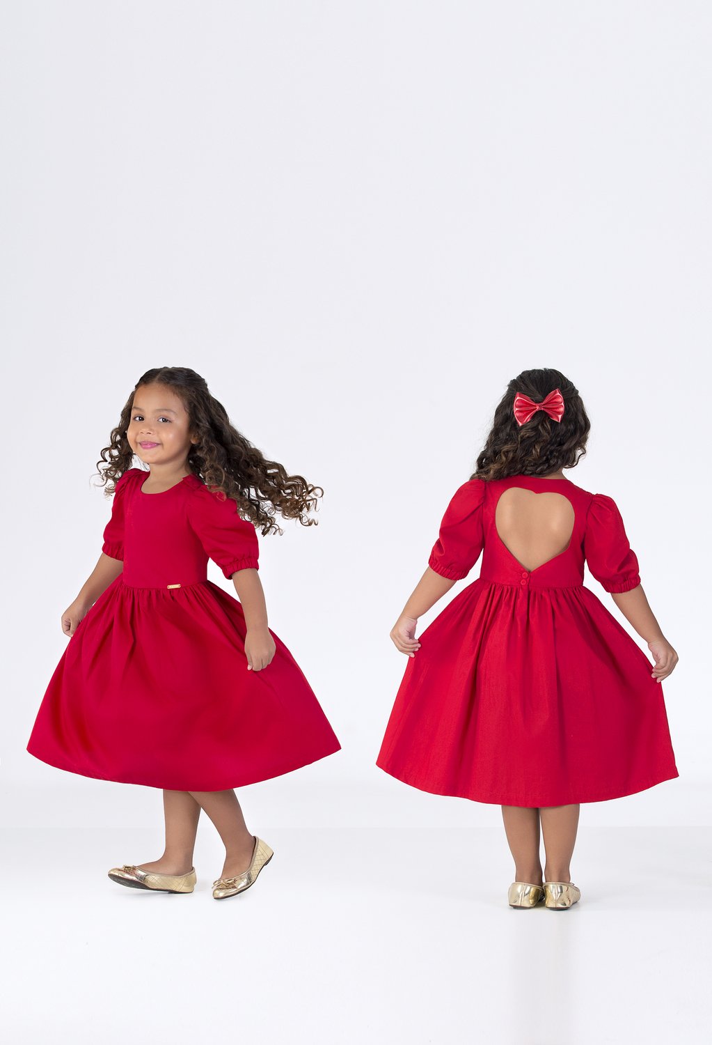 Vestido vermelho hot sale curto infantil